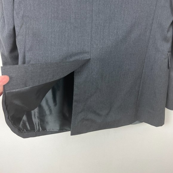Banana Republic Blazer Jacket Mens 40S Gray Lanificio Wool Modern Fit Sport Coat - Picture 5 of 16